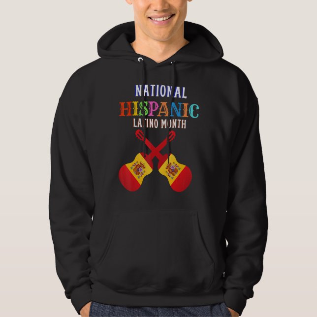 Moletom Cerimônia Hispânica Mês de Orgulho Latim Ami (Frente)