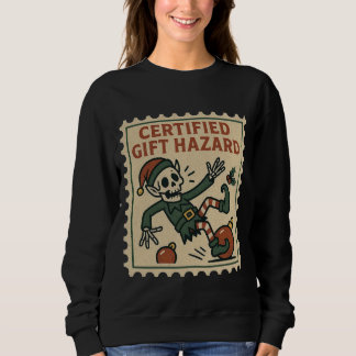 Moletom Certified Gift Hazard Skeleton Elf Women’s
