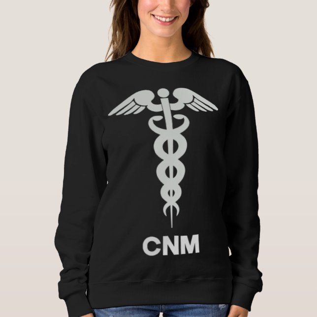 Moletom Certified Nurse Midwife CNM Caduceus Medical Symbo (Frente)