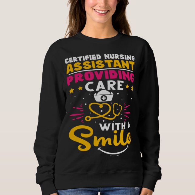 Moletom Certified Nursing Assistant Providing Care with a  (Frente)