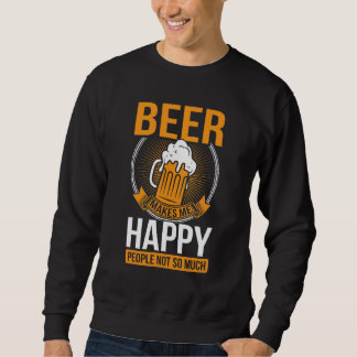 Moletom Cerveja Me Faz Feliz as Pessoas Não Tanto Cerveja