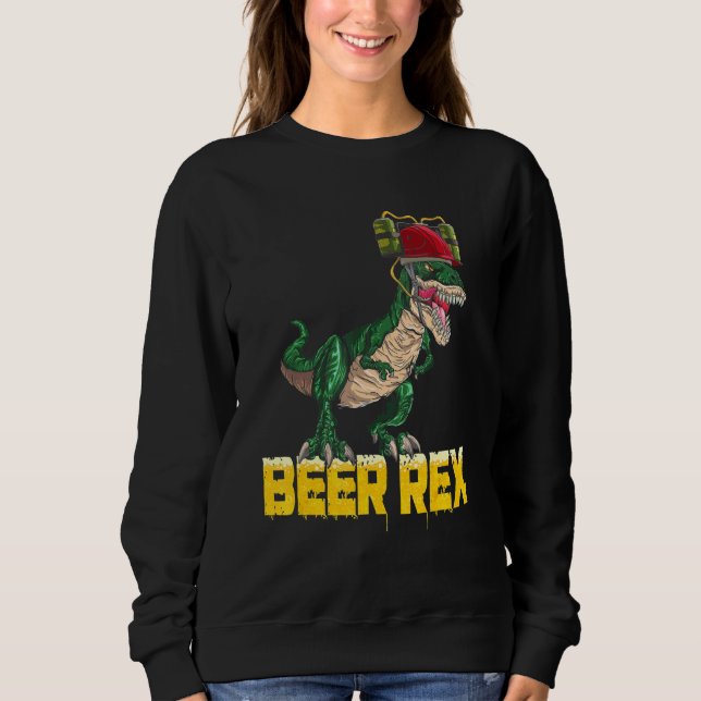 Moletom Cerveja Rex Com Capacete De Bebendo T Rex Helmet C (Frente)