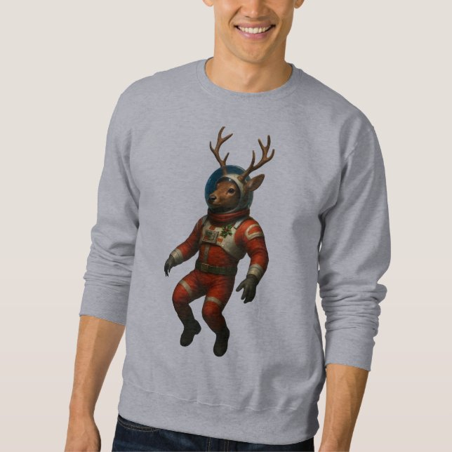 Moletom Cervo Astronauta no Traje Vermelho (Frente)