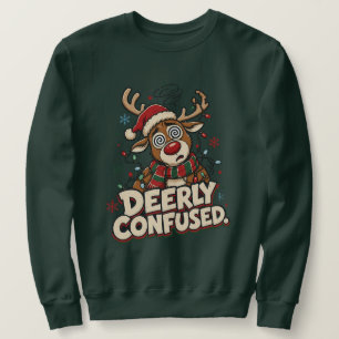 Moletom Cervo Confuso Presente de Natal Divertido de Rena
