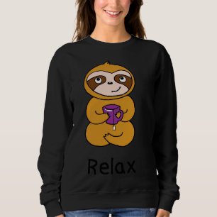 Moletom Chá de Bebendo de Lã Relaxado
