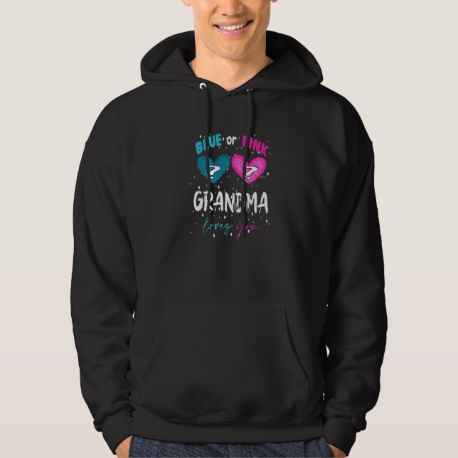 Moletom Chá de fraldas Rosa Ou Azul Vovó Te Ama Gênero (Frente)