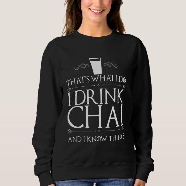 Moletom Chá Engraçado Para Indianos Desi Mulheres Chai Dri (Frente)
