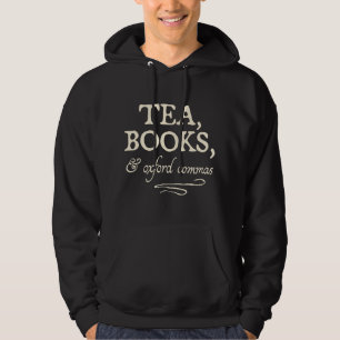 Moletom Chá, Livros e Vírgulas de Oxford