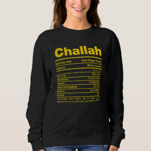 Moletom Challah Nutrition Facts Hanukkah Jewish Kosher Foo