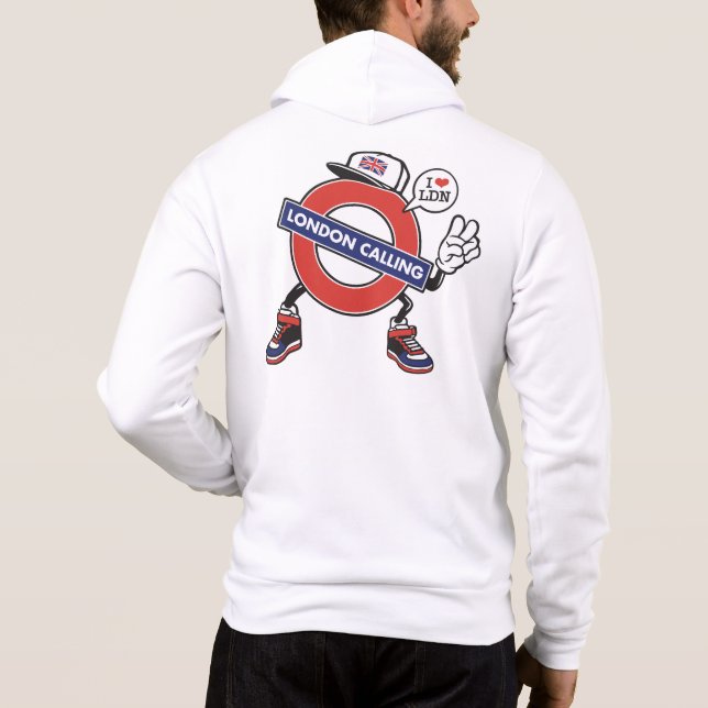 Moletom Chamada de Londres de Texto Personalizado (Verso)