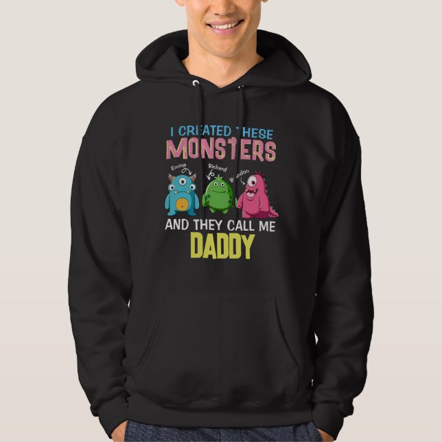 Moletom Chamada de Monstro Personalizada Papai Pai Pai Pai (Frente)