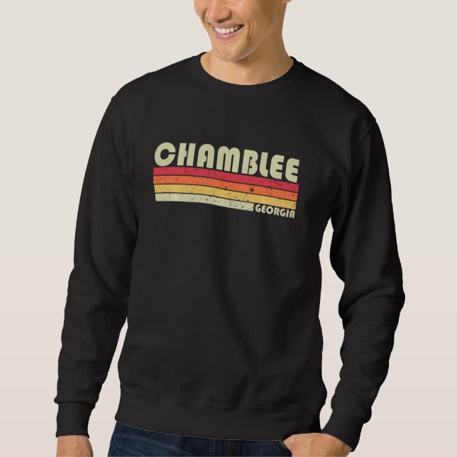Moletom Chamblee Ga Georgia Funny City Home Roots Retro 7 (Frente)