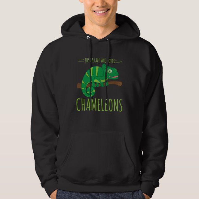 Moletom Chameleon   Cute Girl Who Loves Chameleons Graphic (Frente)