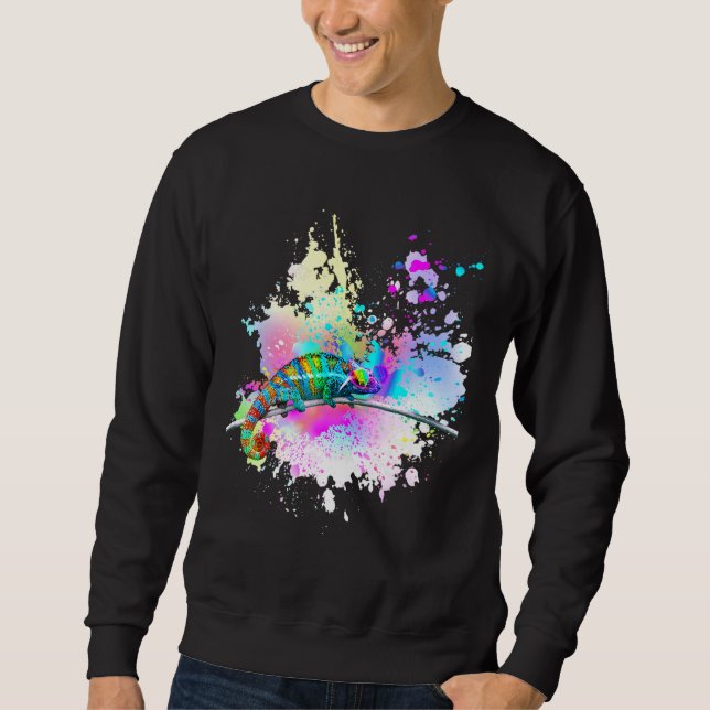 Moletom Chameleon Lizard Rainbow Heart Glass Sungla (Frente)