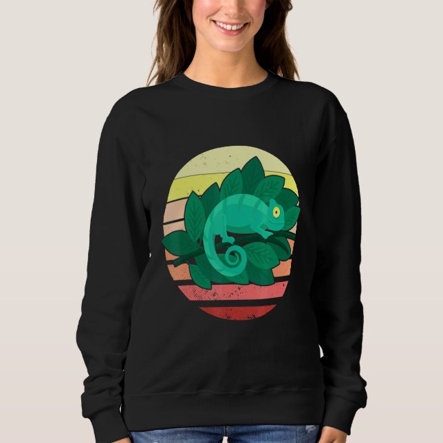 Moletom Chameleon Lizard Retro Sunset Répteis (Frente)