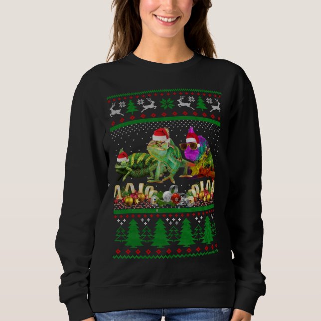 Moletom Chameleon Ugly Christmas Sweater (Frente)
