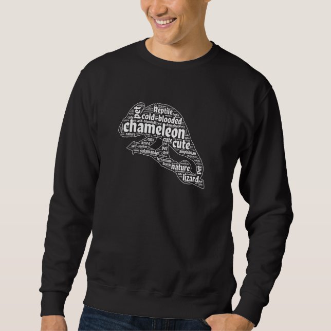 Moletom Chameleon Word Cloud Reptile Lizard Animal Herpeto (Frente)