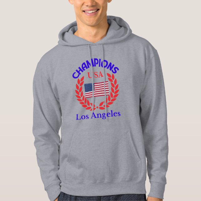 Moletom Champions Los Angeles usa bandeira Original Hoodie (Frente)
