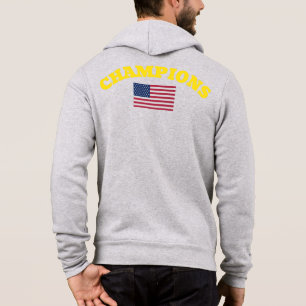 Moletom CHAMPIONS Oficiais EUA Sinalizador verdadeiro cami