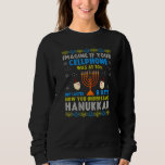Moletom Chanukah Cellphone Cita Orgulho Judaico Ugly Hanuk<br><div class="desc">Chanukah Cellphone Cita Orgulho Judeu Ugly Hanukkah Sweater.</div>