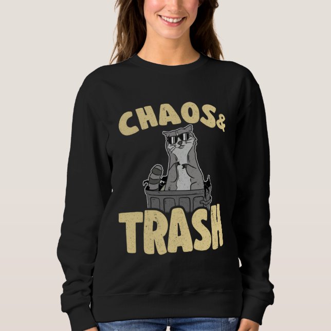 Moletom Chaos & Trash Garbage Panda Funny Raccoon 1 (Frente)