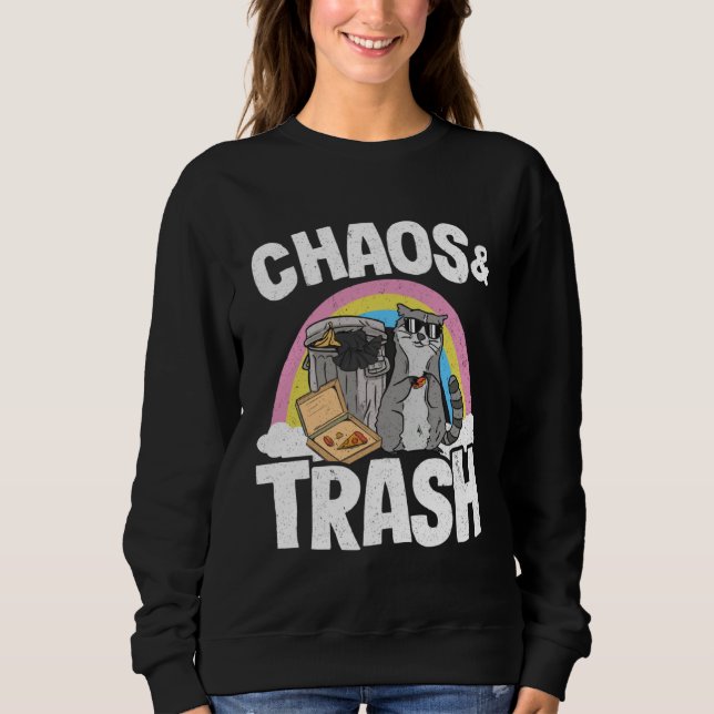 Moletom Chaos & Trash Garbage Panda Rainbow Raccoon  1 (Frente)