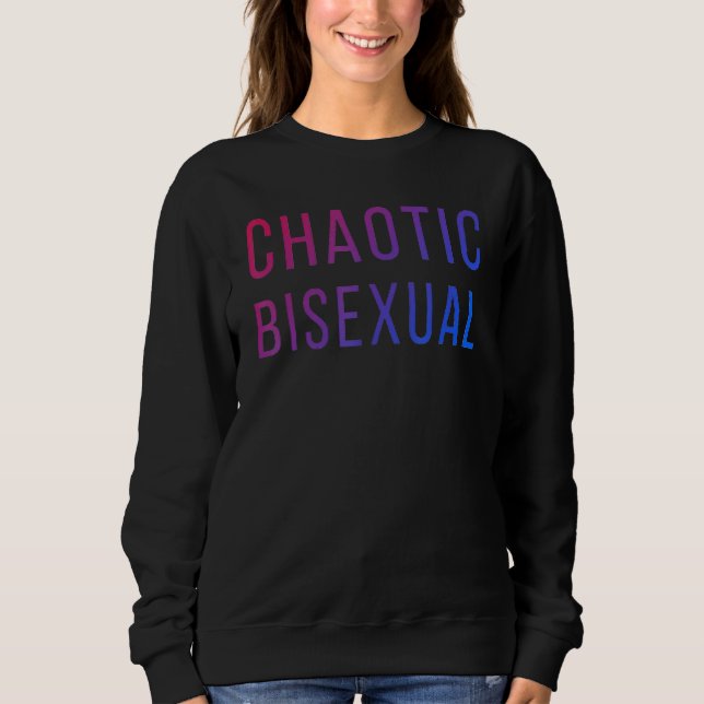 Moletom Chaotic Bisexual Rainbow Bi Pride Flag LGBT Pride  (Frente)