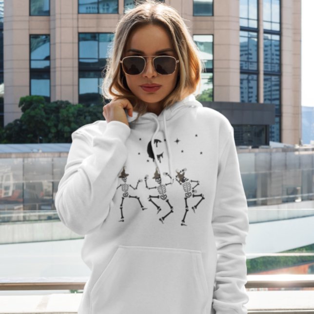 Moletom Chapéu de bruxa preto engraçadinho dançando esquel (Criador carregado)