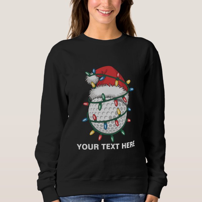 Moletom Chapéu de Papai Noel com Bolas de Golfe Personaliz (Frente)