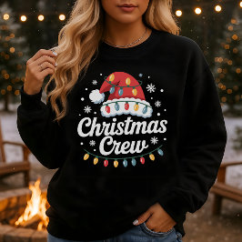 Moletom Chapéu de Papai Noel para Equipe de Natal Família