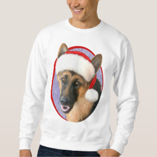 Moletom Chapéu do papai noel do Natal do german shepherd