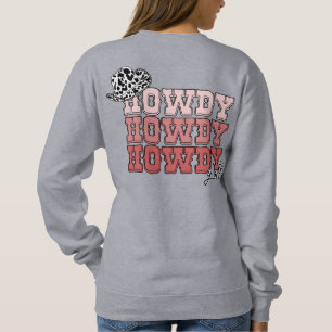 Moletom Chapéu ocidental personalizado da Cowgirl Howdy Y'