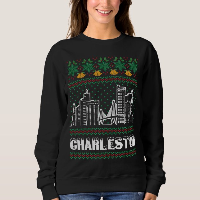 Moletom Charleston South Carolina Ugly Christmas (Frente)
