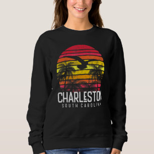 Moletom Charleston Vintage Retro Beach Palm Tree Natação
