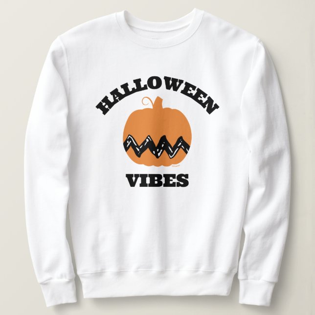 Moletom Charlie Brown Orange Pumpkin | Halloween Vibes (Frente do Design)
