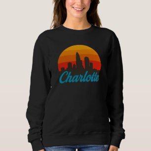 Moletom Charlotte Skyline Retro Sunset - Rainha City Vinta