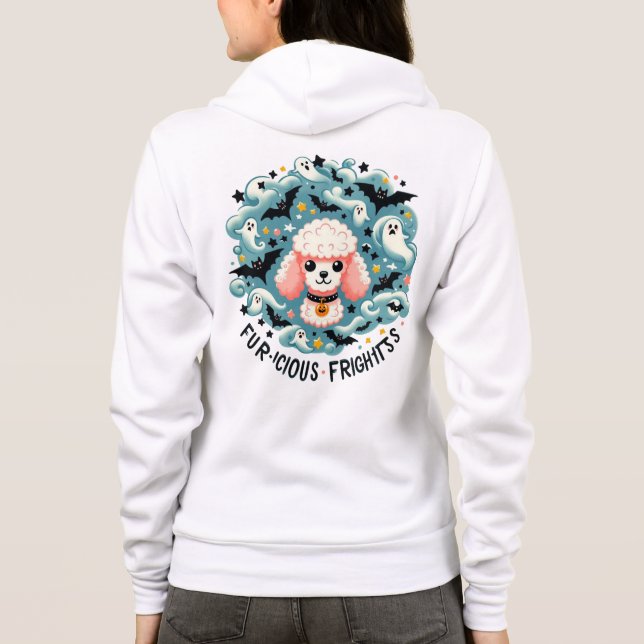 Moletom Charming Poodle Fright: Divertimento com pele em u (Verso)