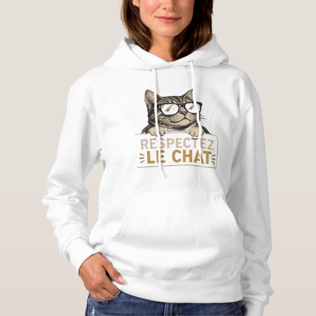 Moletom Chat Vectoriel Cool avec Lunettes de Soleil – fun (Frente)