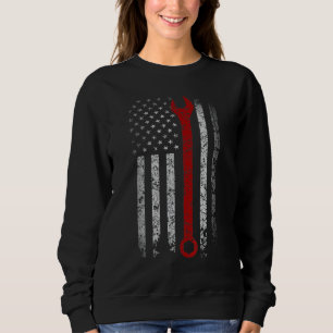 Moletom Chave de Mecânico da Bandeira Americana Vintage Au