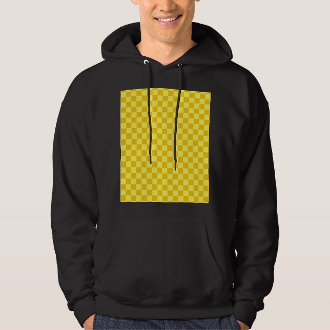 Moletom Checkerboard de combinação amarela por ShirleyTayl (Frente)
