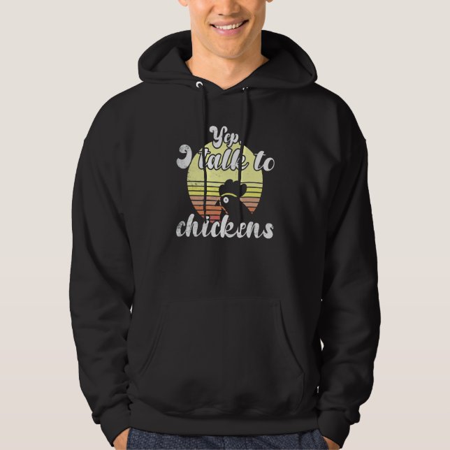 Moletom Cheeky Chicken Sunset Yep I Talk To Chickens Scrip (Frente)