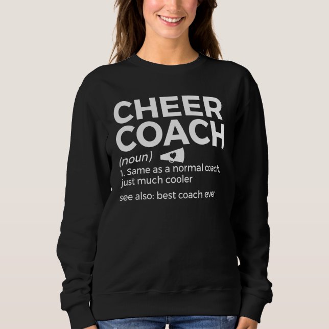 Moletom Cheer Coach Definition Best Coach Ever Cheerleadin (Frente)