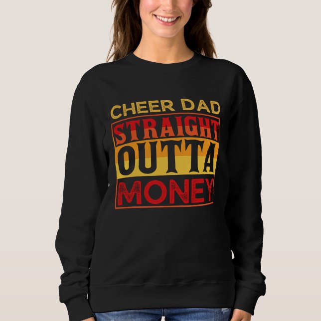 Moletom Cheer Dad Straight Outta Money Cheer Coach (Frente)