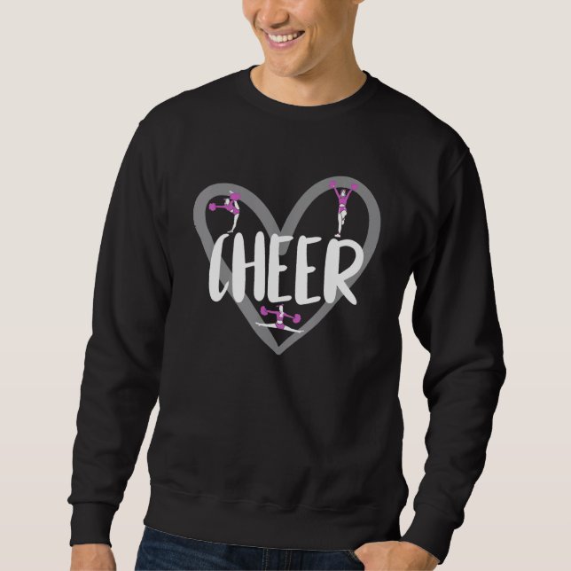 Moletom Cheer Heart Cheerleading Cheerleader (Frente)