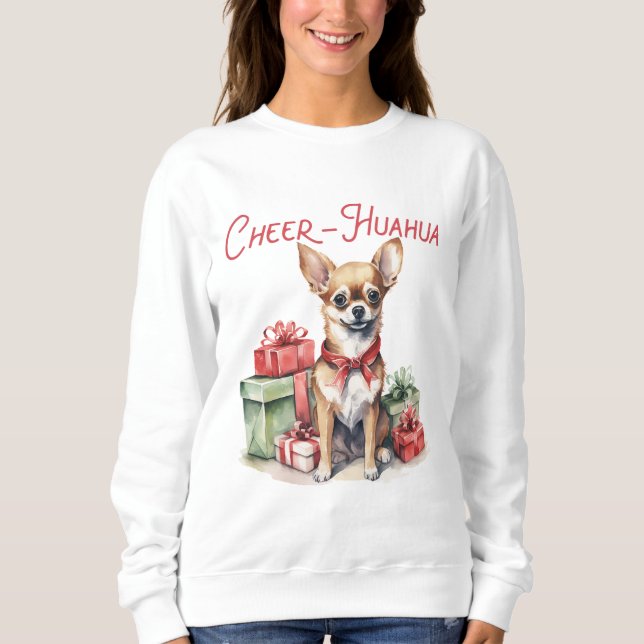 Moletom Cheer-Huahua Christmas Chihuahua (Frente)