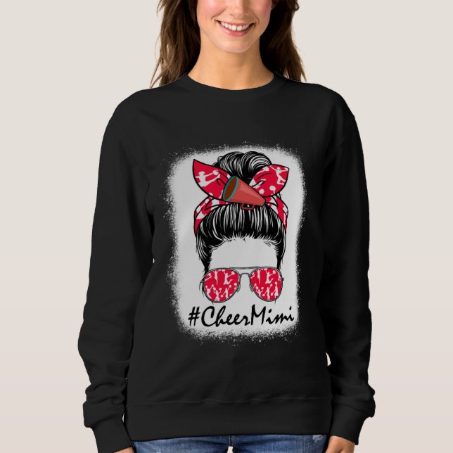 Moletom Cheer Mimi Life Messy Bun Cheerleader Mothers Day  (Frente)