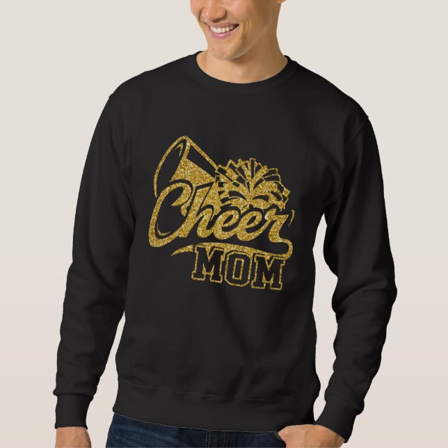 Moletom Cheer Mom Biggest Fan Cheerleader Cheerleading Mot (Frente)