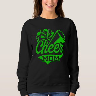 Moletom Cheer Mom Biggest Fan Leopard Print Black And Gree