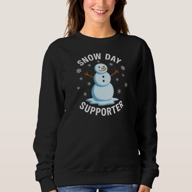 Moletom Cheerful Snow Day Supporter SnowmanT-Shirt (Frente)