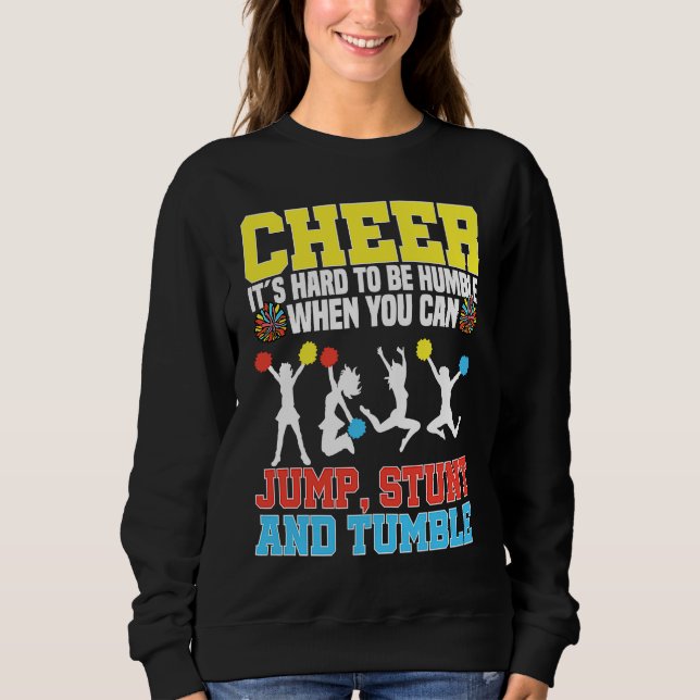 Moletom Cheerleader Cheerleading  Cheer It´s hard to be Hu (Frente)